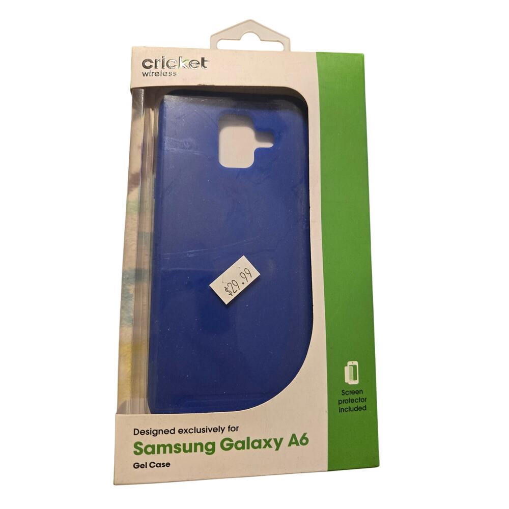 Samsung Galaxy A6 phone case blue - cricket